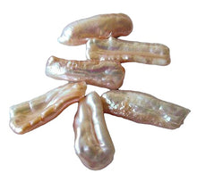 Load image into Gallery viewer, Rare Natural Peach Biwa Style FW Pearl Beads | 24x7.5-14x7mm | 2 Pearls |
