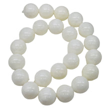Load image into Gallery viewer, Onyx White Large Round Bead Parcel | 17mm | White | 2 Beads |