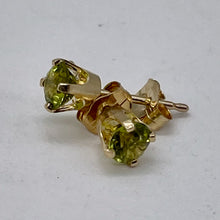 Load image into Gallery viewer, Peridot 14K Gold 4mm Round Stud Earring | 4mm | Green | 1 Pair |