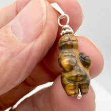 Load image into Gallery viewer, Hand Carved Tigereye Goddess of Willendorf Silver Pendant|1.5 "Long | Goddess | - PremiumBead Alternate Image 5