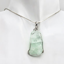 Load image into Gallery viewer, 11 Gram Green Fluorite Silver Wire-Wrapped Pendant | 1 3/4" Long |