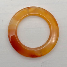 Load image into Gallery viewer, Carnelian Agate Picture Frame Bead | 37x3.5mm | Orange | 23mm opening |