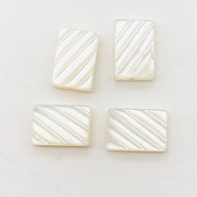 Load image into Gallery viewer, 2 Natural White Mother of Pearl Carved Shell Beads 4365