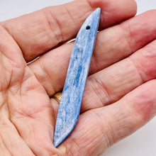 Load image into Gallery viewer, Kyanite 8.8g Spear Pendant Bead | 80x10x4mm | Blue Silver | 1 Bead |