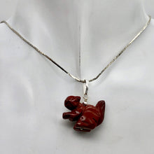 Load image into Gallery viewer, Jasper Squirrel Pendant Necklace| Semi Precious Stone Jewelry | Sterling Silver|