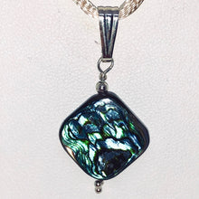 Load image into Gallery viewer, Natural Abalone Diamond Pendant with Sterling Findings 505065A - PremiumBead Alternate Image 3
