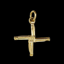 Load image into Gallery viewer, St Bridgets Cross 14K Yellow Gold Cross | 1" Long | Gold | 1 Pendant