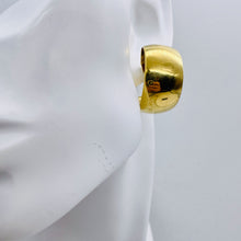 Load image into Gallery viewer, Giant Vermeil Sterling Silver Hoop Post Earrings | 1" Long | Gold | 1 Pair |