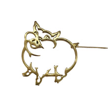 Load image into Gallery viewer, Charming! 6.5 Gram Vermeil Piggy Brooch Pin! 7681