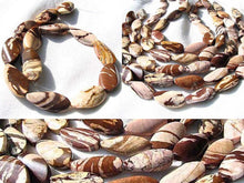 Load image into Gallery viewer, Wild Exotic Zebra Jasper Oval Focal Bead Strand 108906 - PremiumBead Alternate Image 3