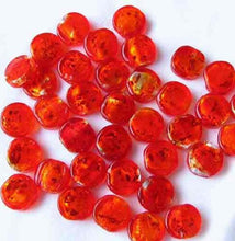 Load image into Gallery viewer, 5 Focal Flame Red Lampwork Glass Silver Foil Beads 8641 - PremiumBead Primary Image 1