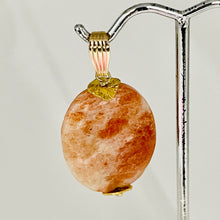 Load image into Gallery viewer, Sunstone 14K Gold Filled Drop/Dangle | 1 1/2" Long | Pink/Red | 1 Pendant |