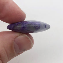 Load image into Gallery viewer, 80cts of Rare Rectangular Pillow Charoite Beads | 2 Beads | 27x22x10mm | 10871B - PremiumBead Alternate Image 9
