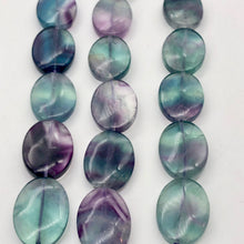 Load image into Gallery viewer, Rare! Carved 20x15mm Oval Fluorite 16" Bead Strand! - PremiumBead Alternate Image 3