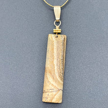 Load image into Gallery viewer, Picture Jasper 14K Gold Filled Drop/Dangle Pendant | 2 1/2" Long | Brown.Orange|