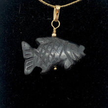 Load image into Gallery viewer, Hematite Koi Fish Pendant Necklace | Semi Precious Stone Jewelry | 14kgf Pendant - PremiumBead Alternate Image 4