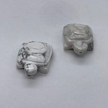 Load image into Gallery viewer, Hand Carved 2 White Howlite Turtle Beads | 23x18x10mm | White/Gray