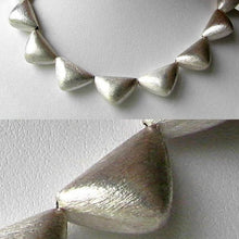 Load image into Gallery viewer, Designer 12 Brushed Silver Triangle Bead (24 Grams) 8 inch Strand 107236 - PremiumBead Primary Image 1
