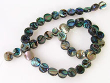Load image into Gallery viewer, Natural Abalone Shell 8.5mm Coin Bead Strand (49 Beads) 109910 - PremiumBead Alternate Image 2