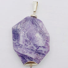 Load image into Gallery viewer, Purple Flower Sodalite Sterling Silver Pendant | Purple/White | 2 1/4" Long |