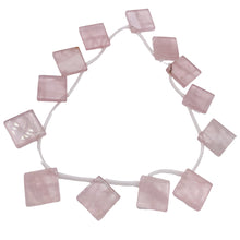 Load image into Gallery viewer, Designer Natural Rose Quartz Brio 20x28mm Bead Strand 110448