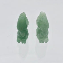Load image into Gallery viewer, Howling New Moon 2 Carved Aventurine Wolf / Coyote Beads | 22x12x7.5mm | Green - PremiumBead Alternate Image 4
