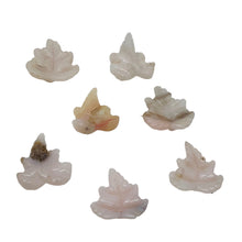 Load image into Gallery viewer, 7 Pink Peruvian Opal 19x17mm Leaf Briolette Beads for Jewelry Making 10823D