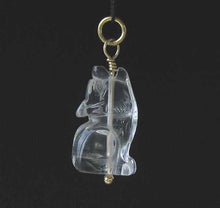Load image into Gallery viewer, Quartz Wolf Pendant Necklace | Semi Precious Stone Jewelry | 14k Pendant - PremiumBead Alternate Image 8