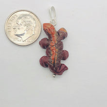 Load image into Gallery viewer, Brecciated Jasper Lizard Sterling Silver Pendant | 1 1/4" Long |