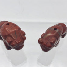 Load image into Gallery viewer, Abundance 2 Brecciated Jasper Hand Carved Bison / Buffalo Beads | 21x14x8mm | Red - PremiumBead Alternate Image 11