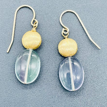 Load image into Gallery viewer, Fluorite 14K Gold Filled Drop/Dangle | 1 1/2" Long | Blue/Purple | 1 Earrings |