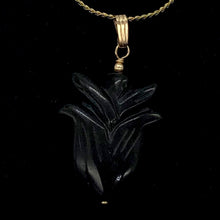 Load image into Gallery viewer, Obsidian 14K Gold Filled Rose Pendant | 2 1/2" Long | Black | 1 Pendant |