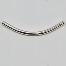 Load image into Gallery viewer, 44mm Hand Made Sterling Silver Curved Tube Bead 10340