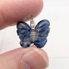 Load image into Gallery viewer, Semi Precious Stone Jewelry Flying Butterfly Pendant Necklace of Sodalite/Silver - PremiumBead Alternate Image 3