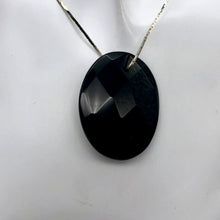 Load image into Gallery viewer, Stunning Faceted Onyx Centerpiece Pendant Beads| 40x30mm| Black| Oval | 2 Beads| - PremiumBead Alternate Image 4