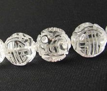 Load image into Gallery viewer, 1 Unique Hand Carved Long Life Natural Quartz 19mm 10357A | 19mm | Clear - PremiumBead Alternate Image 2