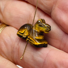 Load image into Gallery viewer, Trusty Steed Carved Tiger's Eye Horse Pony Bead Figurine