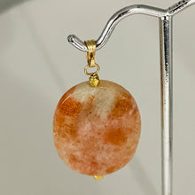 Load image into Gallery viewer, Sunstone 14K Gold Filled Drop/Dangle | 1 1/2" Long | Pink/Red | 1 Pendant |