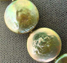 Load image into Gallery viewer, 2 Luxurious Pistachio Coin FW Pearls 005222