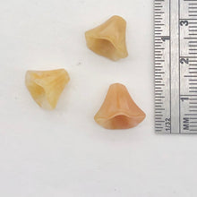 Load image into Gallery viewer, Spring 3 Carved Autumn Jade Bell Flower Beads 009242AJ

