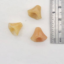 Load image into Gallery viewer, Spring 3 Carved Autumn Jade Bell Flower Beads 009242AJ