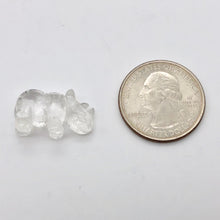 Load image into Gallery viewer, 2 Quartz Hand Carved Rhinoceros Beads, 21x13x10mm, Clear 009275QZ | 21x13x10mm | Clear - PremiumBead Alternate Image 3