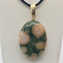 Load image into Gallery viewer, Ocean Jasper 32x25mm Oval and 14K gold-filled Pendant 510561B - PremiumBead Alternate Image 2