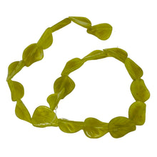Load image into Gallery viewer, Hand Carved Korean Jade Leaf Bead Strand 110167