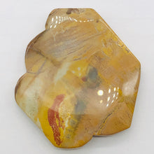 Load image into Gallery viewer, Fossilized Wood Irregular Flat Briolette | 48x40x7mm | Tan/Red | 1 Pendant Bead|