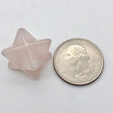 Load image into Gallery viewer, Kabbalah 2 Carved Rose Quartz Merkaba Star Beads | 25x15x15mm | Pink - PremiumBead Alternate Image 2