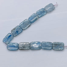 Load image into Gallery viewer, Chatoyant Blue Kyanite Rectangle Bead Strand 110653