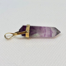 Load image into Gallery viewer, Purple Fluorite Crystal Vermeil Pendant 4186 - PremiumBead Alternate Image 3