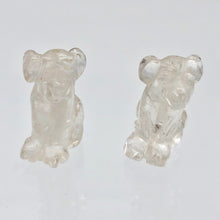 Load image into Gallery viewer, Fluttering Clear Quartz Dog Figurine/Worry Stone | 20x12x10mm | Clear - PremiumBead Alternate Image 11