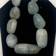 Load image into Gallery viewer, Natural Aquamarine Pebble Bead 16" Strand | 27 Beads | 25x12x10-14x10x7mm | - PremiumBead Alternate Image 4